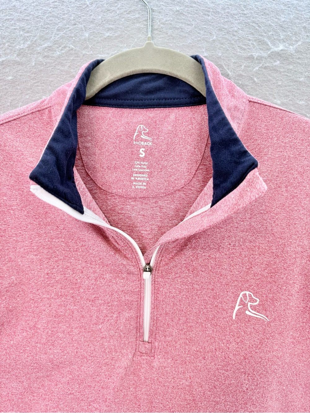 RHOBACK - Women’s Heather performance 1/4 Q - Zip top long sleeve pink size S - Picture 4 of 6